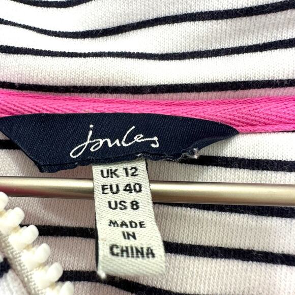 Joules Womens Pip Print Casual Half Zip Sweatshirt Rainbow Bee Stripe Size 8 - Picture 7 of 7
